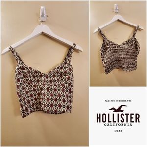 Hollister vintage inspired patterned bralette/ cropped tank, Medium size